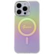 Guess Husa Iridescent Script MagSafe iPhone 15 Pro Roz