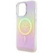 Guess Husa Iridescent Script MagSafe iPhone 15 Pro Roz
