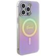 Guess Husa Iridescent Script MagSafe iPhone 15 Pro Roz