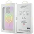 Guess Husa Iridescent Script MagSafe iPhone 15 Pro Roz