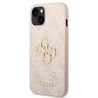 Guess Husa PU 4G Metal Logo iPhone 14 Roz