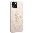 Guess Husa PU 4G Metal Logo iPhone 14 Roz