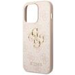 Guess Husa PU 4G Metal Logo iPhone 14 Pro Max Roz