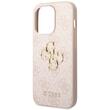 Guess Husa PU 4G Metal Logo iPhone 15 Pro Max Roz
