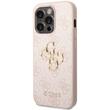 Guess Husa PU 4G Metal Logo iPhone 15 Pro Roz