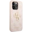 Guess Husa PU 4G Metal Logo iPhone 15 Pro Roz
