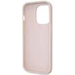 Guess Husa PU 4G Strass Triangle Metal Logo cu curea Crossbody iPhone 15 Pro Roz