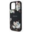 Guess Husa PU Grained Magnolia MagSafe iPhone 16 Pro Negru