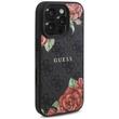Guess Husa PU Leather 4G Roses MagSafe iPhone 16 Pro Max Negru
