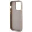 Guess Husa Perforated 4G Glitter Metal Logo iPhone 15 Pro Auriu