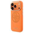 Guess Husa Perforated 4G Logo MagSafe iPhone 17 Pro Portocaliu