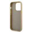 Guess Husa Rhinestones Triangle Metal Logo iPhone 15 Pro Max Auriu