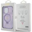 Guess Husa Ring Stand Glitter MagSafe iPhone 15 Pro Mov