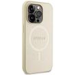 Guess Husa Saffiano MagSafe iPhone 15 Pro Bej