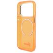 Guess Husa Script Metal MagSafe iPhone 17 Pro Portocaliu