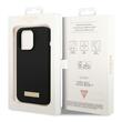 Guess Husa Silicon Metal Logo MagSafe iPhone 14 Pro Max Negru
