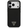 Guess Husa Silicon Triangle Logo MagSafe iPhone 17 Pro Negru