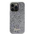 Guess Husa Square Mirror Script Logo iPhone 15 Pro Argintiu