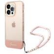 Guess Husa TPU Camera Outline Translucent Strap iPhone 14 Pro Roz