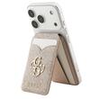 Guess Suport Card MagSafe cu functie stand si oglinda Roz