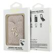 Guess Suport Card MagSafe cu functie stand si oglinda Roz