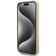 Guess Husa 4G Strass Metal Logo iPhone 15 Auriu