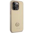 Guess Husa 4G Strass Metal Logo iPhone 15 Pro Auriu