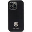 Guess Husa 4G Strass Metal Logo iPhone 15 Pro Negru
