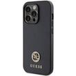 Guess Husa 4G Strass Metal Logo iPhone 15 Pro Negru