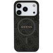 Guess Husa 4G Ring Classic Logo MagSafe iPhone 17 Pro Negru