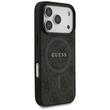 Guess Husa 4G Ring Classic Logo MagSafe iPhone 17 Pro Negru