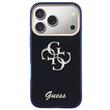 Guess Husa 4G Script Metal Logo iPhone 17 Pro Albastru