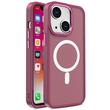 Lemontti Husa Color Matte MagSafe iPhone 15 Plus Visiniu