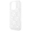 DKNY Husa Liquid Glitter Multilogo iPhone 15 Pro Alb