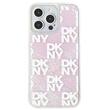 DKNY Husa Liquid Glitter Multilogo iPhone 15 Pro Max Roz