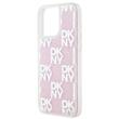 DKNY Husa Liquid Glitter Multilogo iPhone 15 Pro Max Roz