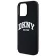 DKNY Husa Liquid Silicone White Printed Logo MagSafe iPhone 14 Pro Max Negru