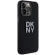 DKNY Husa Liquid Silicone Metal Logo iPhone 15 Pro Max Negru