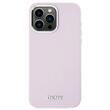 DKNY Husa Liquid Silicone Small Metal Logo MagSafe iPhone 14 Pro Roz