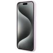 DKNY Husa Liquid Silicone Small Metal Logo MagSafe iPhone 14 Pro Roz