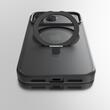 Devia Husa Eleguard Series Magnetic Shockproof iPhone 17 Pro Negru, cu suport rotativ 360 grade