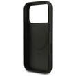 Guess Husa Grained Gold Ring MagSafe iPhone 17 Pro Negru