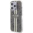 Guess Husa 4G Gold Stripe iPhone 15 Pro Maro