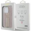 Guess Husa 4G Gold Stripe iPhone 15 Pro Roz