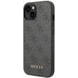 Guess Husa 4G Metal Gold Logo iPhone 14 / 15 / 13 Gri