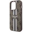 Guess Husa 4G Printed Stripes MagSafe iPhone 15 Pro Maro