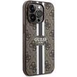 Guess Husa 4G Printed Stripes MagSafe iPhone 15 Pro Maro