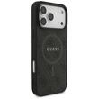 Guess Husa 4G Ring Classic Logo MagSafe iPhone 17 Pro Max Negru