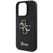 Guess Husa Fixed Glitter 4G Metal Logo iPhone 16 Pro Negru