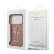 Guess Husa Fixed Glitter 4G Metal Logo iPhone 17 Pro Roz